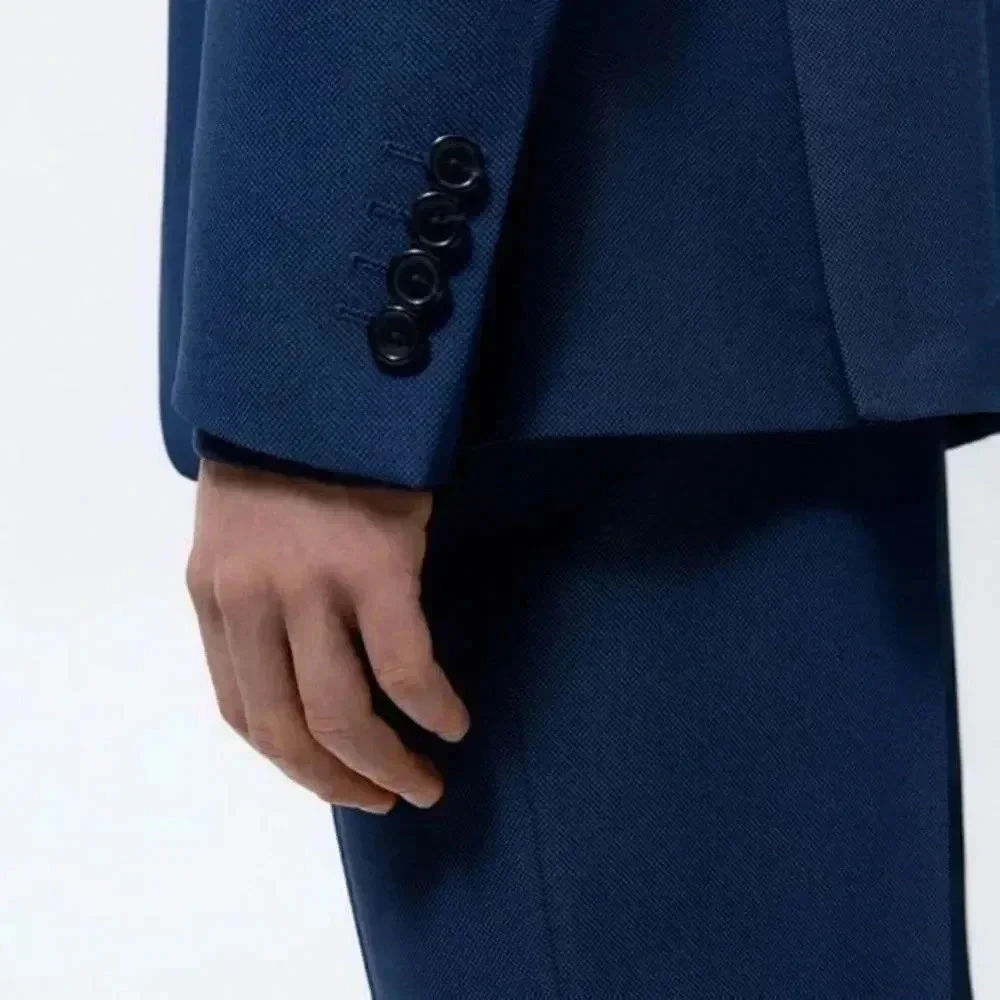 Zara BIRD'S-EYE SUIT BLAZER